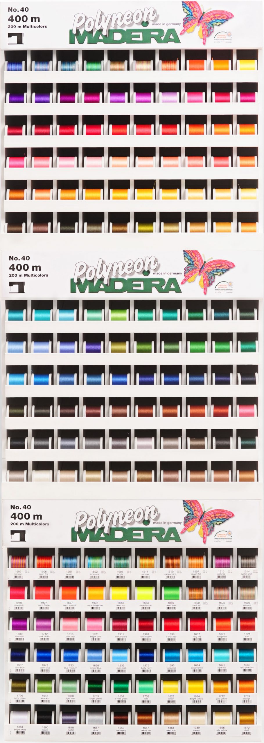 Ață broderie, culori disponibile paletar culori ara broderie